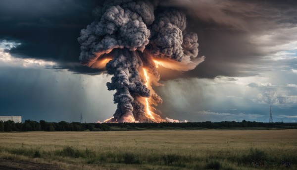 Image of a monster in a vibrant fiery day