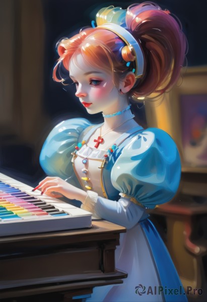 A female set against the backdrop of a captivating dynamic scene