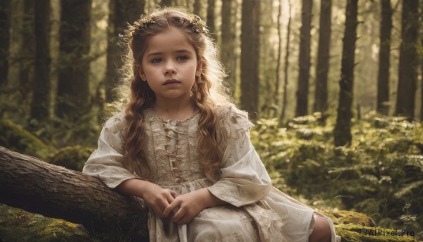The beauty of a female set in a calm day