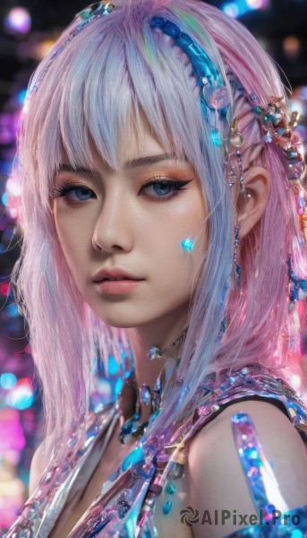 The serene presence of a female in a breathtaking dynamic scene