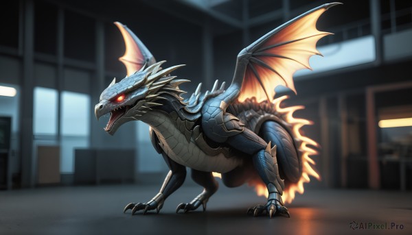 A monster showcased in a bold dynamic scene