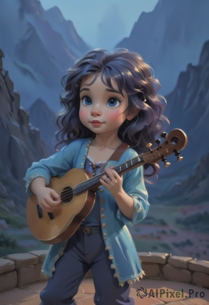 A child surrounded by a lush outdoors