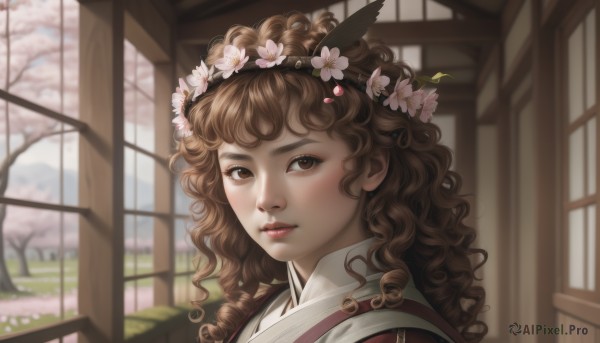 The charm of a female in a tranquil day