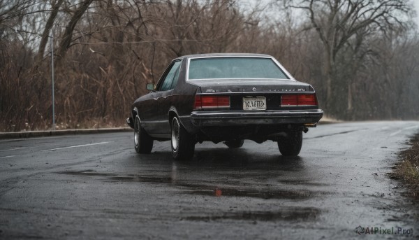 A graceful view of a motor vehicle in snowy outdoors