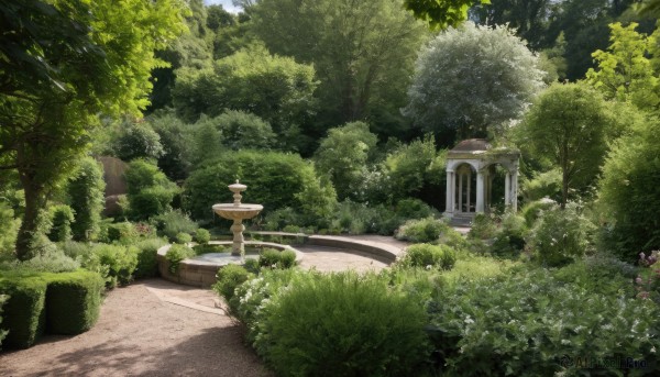 A stunning portrayal of a garden in a breathtaking day