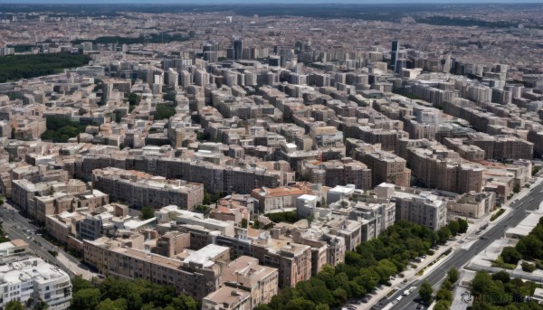 outdoors,sky,tree,no humans,from above,building,nature,scenery,city,cityscape,river,skyscraper,landscape,real world location,day,water,ocean,ground vehicle,motor vehicle,car