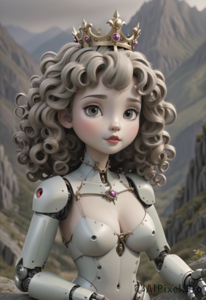 A stunning view of a cyborg in outdoors