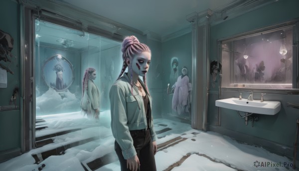 A striking snowy scenery featuring the elegance of a alien