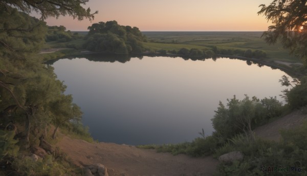 outdoors,sky,water,tree,no humans,ocean,grass,plant,nature,scenery,forest,sunset,rock,river,landscape,shore,reflection,horizon,lake,gradient sky