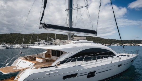 A boat showcased in a tranquil day