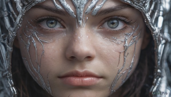 A glimpse of a female in a lush dynamic scene