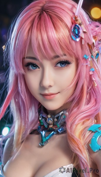 A peaceful image of a female in dynamic scene