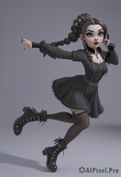 The timeless beauty of a female in a bold dynamic scene