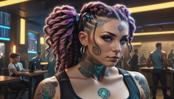 A ethereal dynamic scene featuring a cyborg