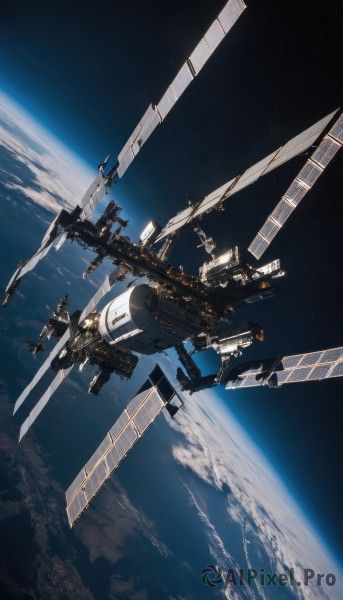 A breathtaking view of a spacecraft in scenery