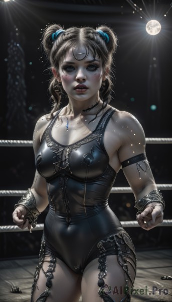 A female showcased in a bold dynamic scene