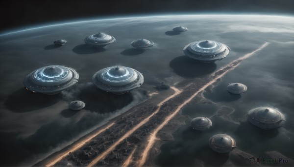 The charm of a spacecraft in a bold outdoors