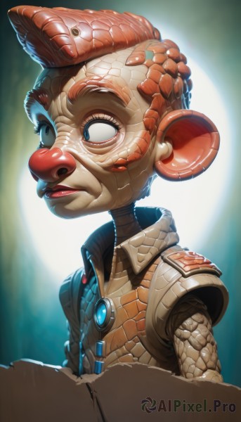 A glimpse of a alien in a picturesque dynamic scene