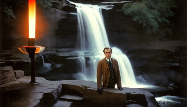 A majestic image of a male in outdoors