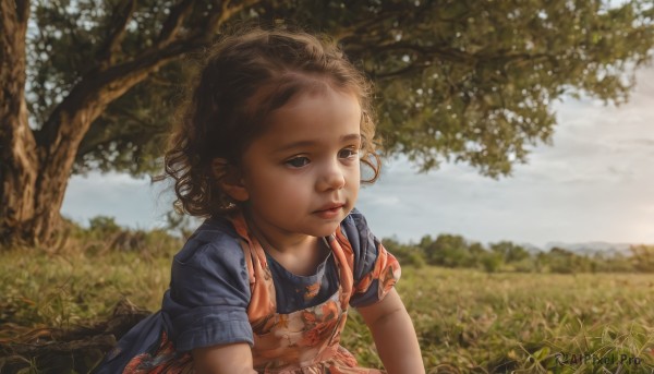 A majestic child within a vivid day