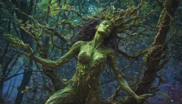 The elegance of a female in a ethereal outdoors