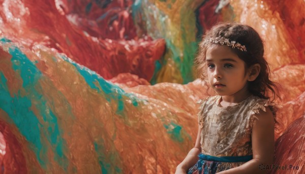 A striking dynamic scene featuring the elegance of a child