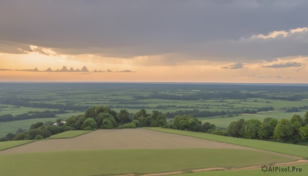 The beauty of a landscape set in a captivating sunset day