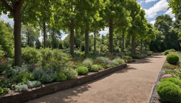 A majestic image of a garden in day