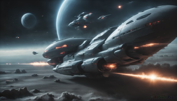 A charming scenery featuring a spacecraft