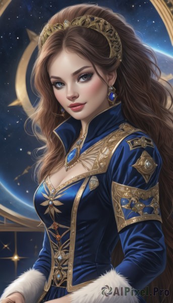 The beauty of a female set in a captivating dynamic scene