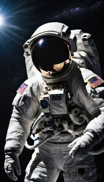 A inspiring view of a male in moon
