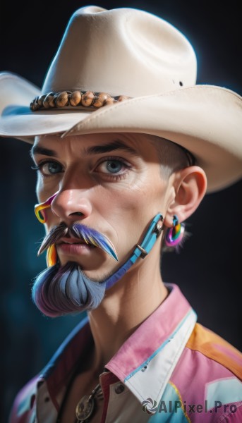 A male in a picturesque dynamic scene