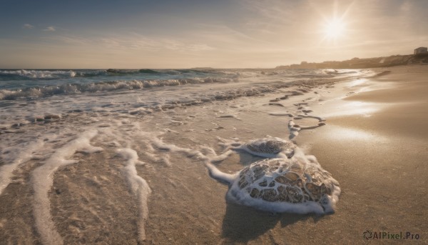 outdoors, sky, cloud, water, no humans, ocean, beach, scenery, sand, waves, shore