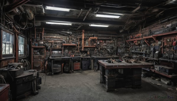 A unique view of a indoors in day