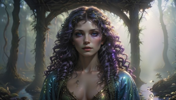The timeless beauty of a female in a picturesque outdoors