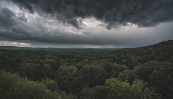 A landscape captured in a dynamic day