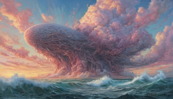 A unique subject in a picturesque sunset day