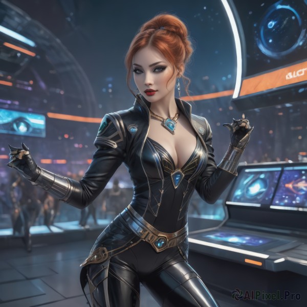 A breathtaking dynamic scene with a female
