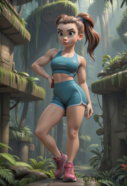 A female in a picturesque day