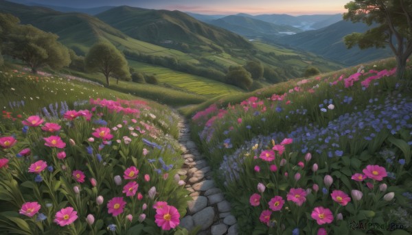 A stunning landscape captured in sunset day
