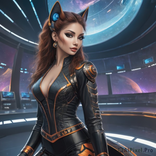 A stunning portrayal of a female in a breathtaking dynamic scene