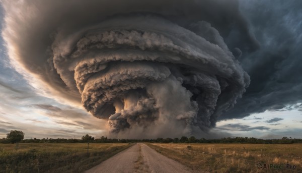 A monster set against the backdrop of a breathtaking day