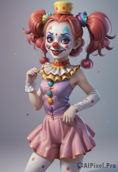 A clown set against the backdrop of a captivating dynamic scene