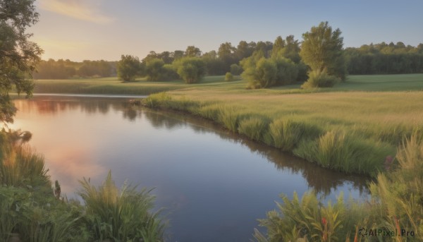 A delightful capture of a landscape within sunset day