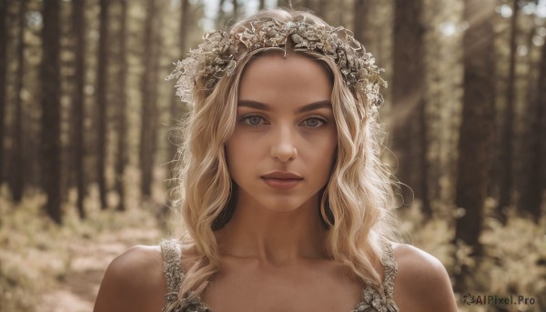 A enchanting outdoors highlighting a female
