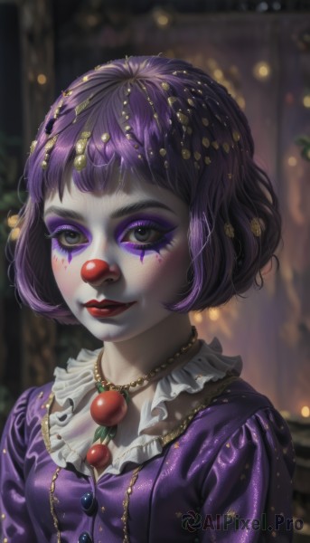 The serene presence of a clown in a peaceful dynamic scene