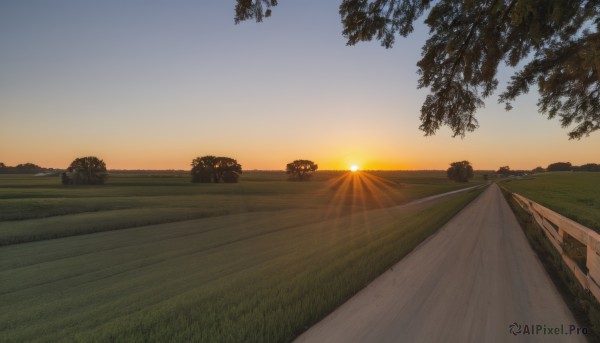 A motor vehicle captured in a tranquil sunset outdoors
