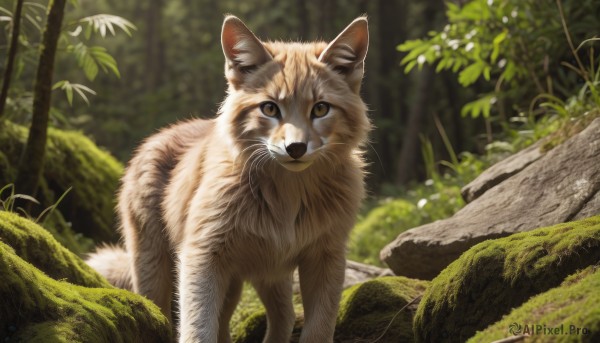 A cat showcased in a tranquil day