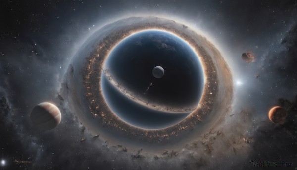 A serene outdoors featuring a spacecraft