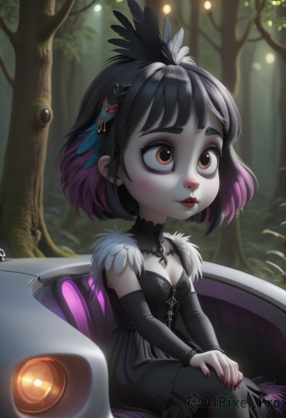 A female captured in a enchanting outdoors
